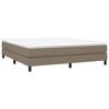 vidaXL Boxspringbettgestell Taupe 160x200 cm Stoff
