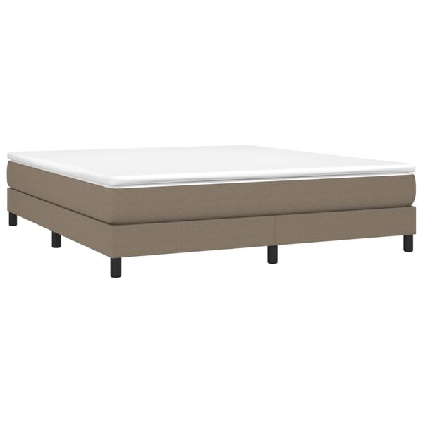 vidaXL Boxspringbettgestell Taupe 160x200 cm Stoff