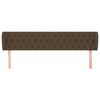 vidaXL Kopfteil mit Ohren Dunkelbraun 203x23x78/88 cm Stoff