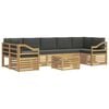 vidaXL Outdoor-Sofagarnitur 8 pcs Wei&szlig; und Anthrazit Polyester