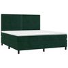 vidaXL Boxspringbett mit Matratze Dunkelgr&uuml;n 180x200 cm Samt