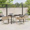 vidaXL Garten Essgruppe 5 pcs Beige Poly-Rattan
