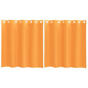 vidaXL Voile Vorh&auml;nge mit &Ouml;sen 2 Stk. Orange 140x140 cm