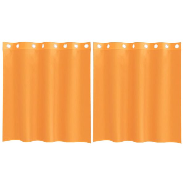 vidaXL Voile Vorh&auml;nge mit &Ouml;sen 2 Stk. Orange 140x140 cm