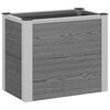 vidaXL Hochbeet Grau 50 x 30 x 42 cm WPC und Aluminium