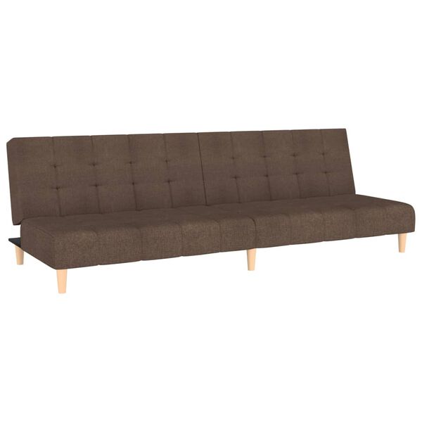 vidaXL Schlafsofa 2-Sitzer Taupe Stoff
