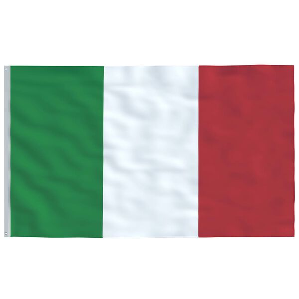 vidaXL Flagge Italiens mit Mast 5,5 m Aluminium