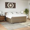 vidaXL Boxspringbett Matratze Cappuccino-Braun 180x200 cm Kunstleder