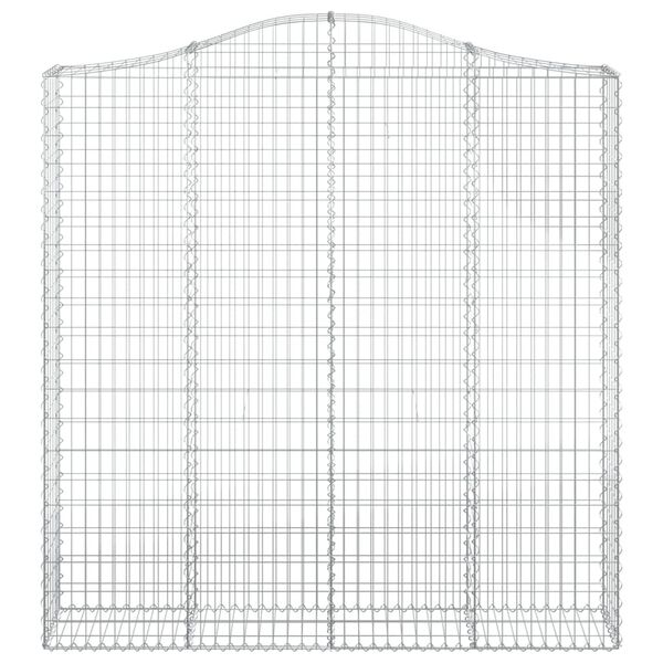vidaXL Gabionen mit Hochbogen 4 Stk. 200x30x200/220cm Verzinktes Eisen
