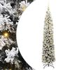 vidaXL K&uuml;nstlicher Weihnachtsbaum mit LED-Beleuchtung Gr&uuml;n und Wei&szlig;