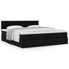 vidaXL Ottoman-Bett mit Matratze Schwarz 200x200 cm Stoff