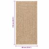vidaXL Teppich ZIZUR Beige 60x110 cm Jute-Optik Indoor und Outdoor