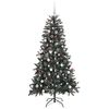 vidaXL K&uuml;nstlicher Weihnachtsbaum Gr&uuml;n 180 cm PVC, Plastik und Stahl