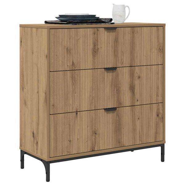 vidaXL Sideboard Artisan-Eiche 79,5 x 33 x 82 cm Holzwerkstoff