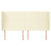 vidaXL Kopfteil mit Ohren Creme 163x23x118/128 cm Kunstleder