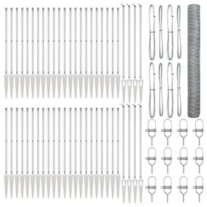 vidaXL Zaunpfosten Silber