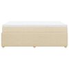 vidaXL Boxspringbett mit Matratze Creme 120x200 cm Stoff
