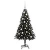vidaXL Weihnachtsbaum mit 150 LEDs mit St&auml;nder Schwarz 120 cm PVC