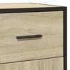 vidaXL Sideboard Sonoma-Eiche 35,5x35x76 cm Holzwerkstoff und Metall