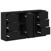 vidaXL Sideboard Schwarz Eichen-Optik 120 x 30 x 70 cm Holzwerkstoff
