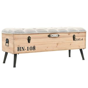 vidaXL Aufbewahrungsbank 110 cm aus massivem Fichtenholz