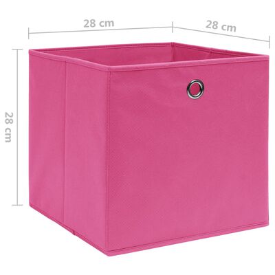 vidaXL Aufbewahrungsboxen 10 Stk. Vliesstoff 28x28x28 cm Rosa