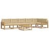 vidaXL Outdoor-Sofagarnitur 7 stk. 6-Sitzer Wei&szlig; und Beige Polyester
