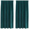 vidaXL Verdunkelungsvorh&auml;nge 2 pcs Dunkelgr&uuml;n 140 x 175 cm Samt