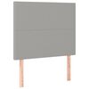 vidaXL Kopfteil Hellgrau 90x5x118/128 cm Stoff