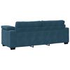 vidaXL 2-teiliges Sofa-Set mit Kissen, blauer Samt