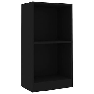 vidaXL B&uuml;cherregal Schwarz 40x24x75 cm Holzwerkstoff