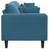 vidaXL Samt Sofa mit Kissen Blau 208 cm Samt