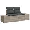 vidaXL Gartensofa-set mit Kissen 5 pcs Hellgrau Poly-Rattan