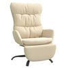 vidaXL Relaxsessel mit Fu&szlig;teil Creme Stoff