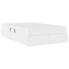 vidaXL Aufbewahrungsbett mit Matratze mit Matratze 2 pcs Wei&szlig; Leder