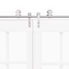 vidaXL Schiebet&uuml;r-Beschlagsatz 200 cm Edelstahl Silbern
