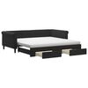 vidaXL Tagesbett Ausziehbar mit Schubladen Schwarz 100x200 cm Samt