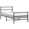 vidaXL Bettgestell mit Kopf- und Fu&szlig;teil Metall Schwarz 107x203 cm
