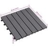 vidaXL Terrassenfliese 10 pcs Grau 30 x 30 cm Akazien-Hartholz