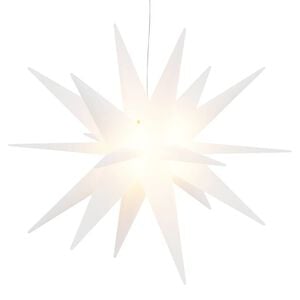 vidaXL LED-Weihnachtsstern Faltbar Wei&szlig; 57 cm