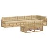 vidaXL Outdoor-Sofagarnitur 8 Stk. Wei&szlig; und Beige Polyester