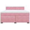 vidaXL Boxspringbett mit Matratze Rosa 180x200 cm Samt