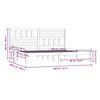 vidaXL Massivholzbett ohne Matratze Weiß 180x200 cm Kiefernholz
