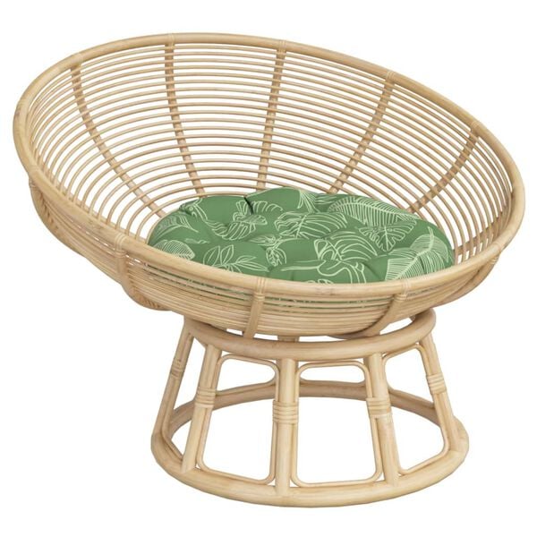 vidaXL Kissen Rund Blattmuster &Oslash; 60x11 cm Oxford-Gewebe