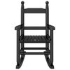 vidaXL Schaukelstuhl f&uuml;r Kinder Schwarz Massivholz Pappel