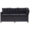 vidaXL Gartenm&ouml;bel-Sets Schwarz Poly-Rattan