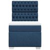 vidaXL Boxspringbett mit Matratze Blau 90x200 cm Stoff