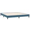 vidaXL Boxspringbett mit Matratze Dunkelblau 180x210 cm Samt