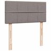 vidaXL Ottoman-Bett mit Matratze & LEDs Taupe 80x200 cm Stoff