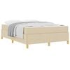 vidaXL Bettrahmen mit Matratze Creme 140 x 190 cm Stoff